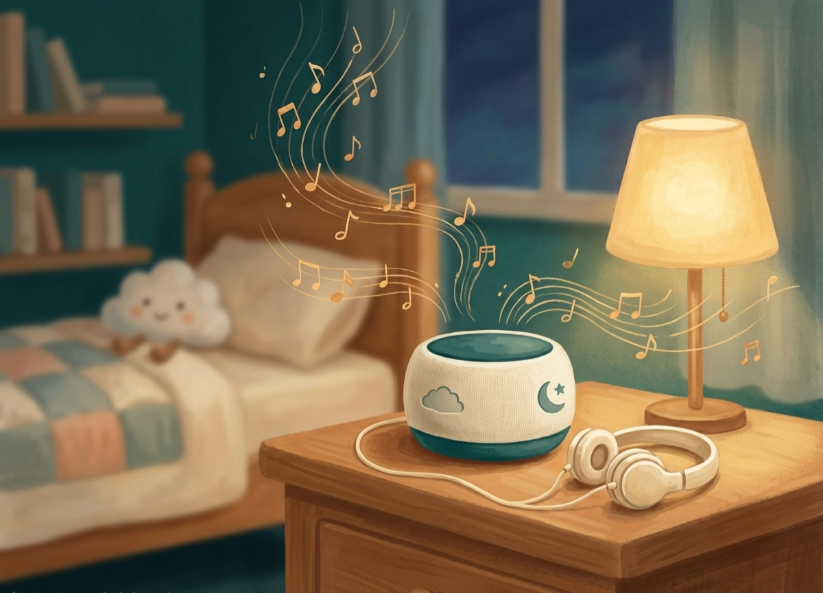 Une conteuse audio pour enfant lit les histoires exportées en MP3, sans écran